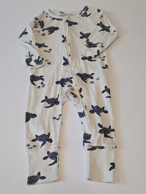 Oliver & Rain Organic Cotton Turtle Print Pajamas